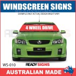 Windscreen Banner - WB010 - 4 WHEEL DRIVE